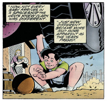 Supertot! from THE ORIGIN OF SUPERMAN by Karl Kesel and Mike Parobeck, 1993
