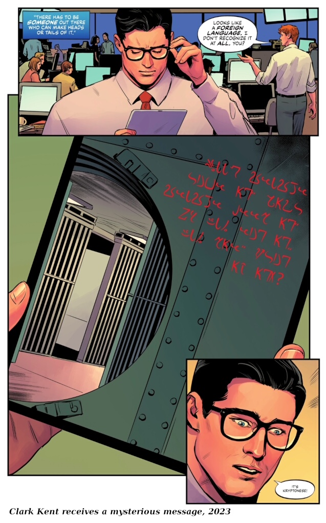 Page of Kryptonese from World's Finest #18, 2023