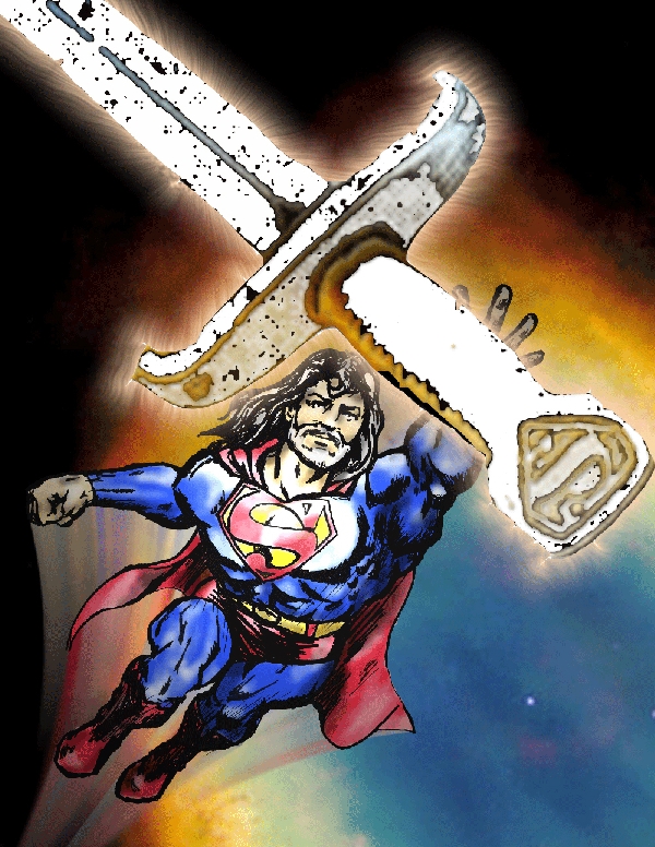 Superman Returns to the Sword of Superman by Angel Criado