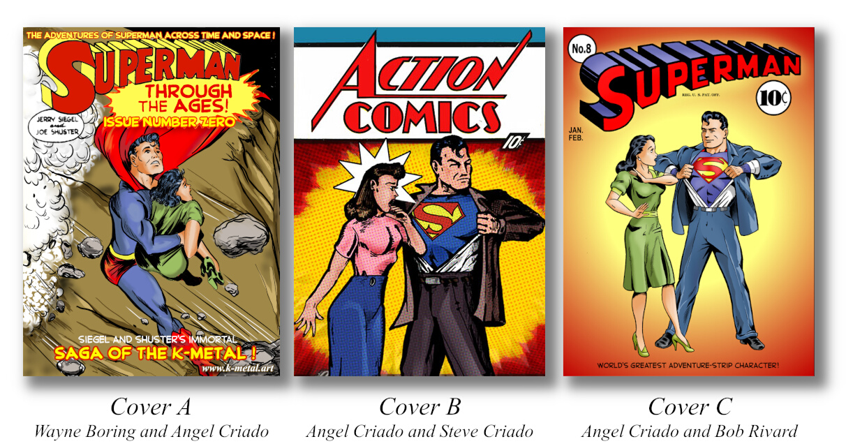 Variant Covers to Superman Through the Ages Issue #0: SAGA of the K-METAL!