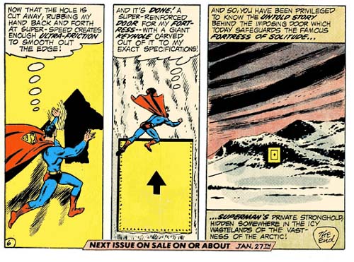 Superman makes the keyhole